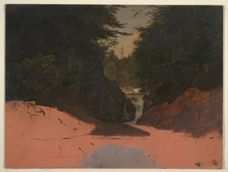 Piirros, Maine, Mountain Stream, elo-syyskuu 1851