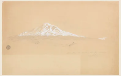 Piirros, Chimborazo-vuori vanhempi Pablo Bustamanten talosta, Riobamba, Ecuador, 14. heinäkuuta 1857.