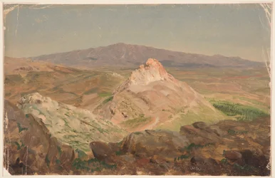 Piirros, Mount Pentelicus, huhtikuu 1869