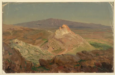 Piirros, Mount Pentelicus, huhtikuu 1869