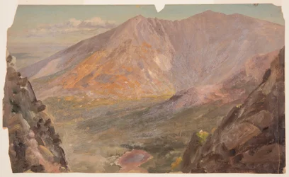 Piirros, Katahdin-vuori, Great Basin Etelä-Turner-vuorelta, 1877.