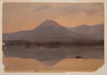 Drawing, Mt. Katahdin from Lake Katahdin, 1860–70