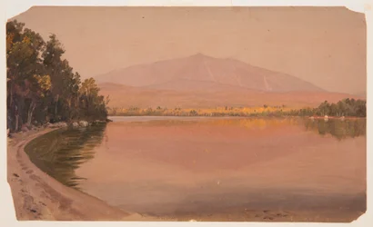 Piirros, Katahdin-vuori Togue Pondista, 1878.