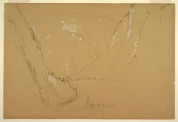 Piirros, "Obersee", lähellä Berchtesgardenia, Baijeri, 17. heinäkuuta 1868.