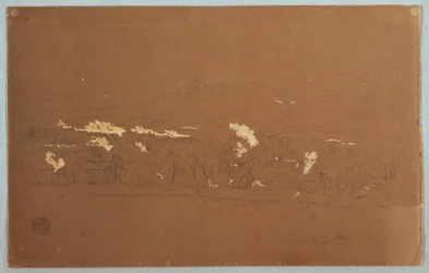 Piirros, osittainen näkymä Guarandasta, Ecuador, 3. kesäkuuta 1857.