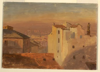 Piirros, Kattoja, Rooma, Italia, 1868-69.