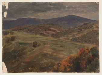 Piirros, Kohtaus Catskillsissä, 1870-80.