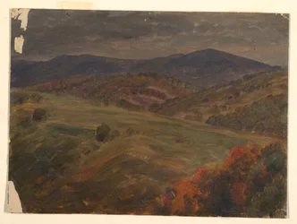 Piirros, Kohtaus Catskillsissä, 1870-80.