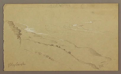 Piirros, Ranta ja meri, "Bloxburgh", elokuu 1865.