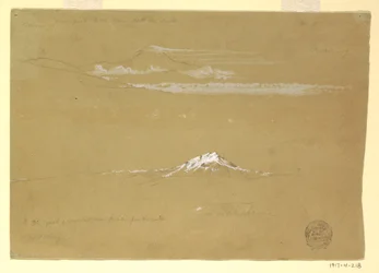 Piirros, Sincholagua, aamu, Auringon temppelistä, Quito, 24. kesäkuuta 1857.