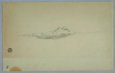 Piirros, Tulivuoren luminen huippu, 1850-60