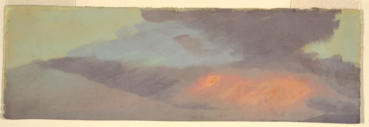 Piirros, Auringonlaskun pilvitutkimus, n. 1880