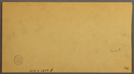 Piirros, Auringonlasku kukkuloiden yllä, 9. heinäkuuta 1866.