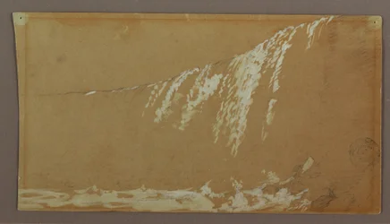 Piirros, Kanadan putoukset ja vuohisaari Niagara-joella, mahdollisesti 1858.