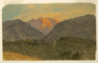 Piirros, Untesberg, lähellä Berchtesgadenia, Baijeri, 1868.