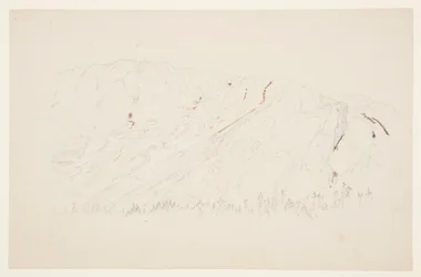Piirros, Suuren altaan yläosa, Katahdin-vuori, syyskuu 1877.