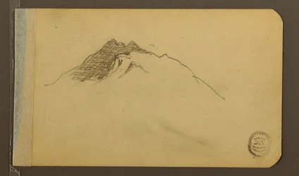 Piirros, laakso; Kääntöpuoli: vuorenhuippu, 1889
