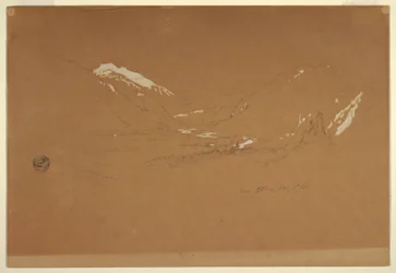 Piirros, laakso "Gollingin lähellä", Itävalta, 5. elokuuta 1868.