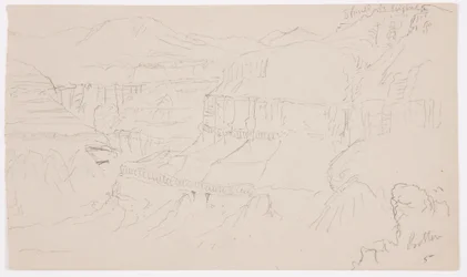 Piirros, El Jemenin laakso, 20. helmikuuta 1868.