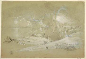 Piirros, Ristin näky, maisema ja ilmiö, syyskuu 1868.