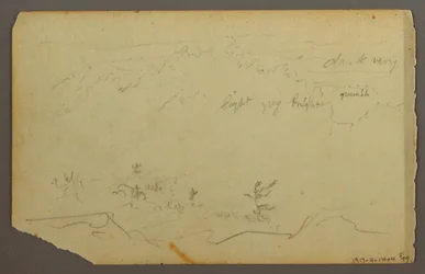 Piirros, Metsäinen maisema, 1844