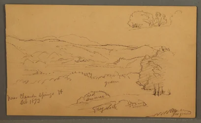 Piirros, Metsäinen laakso, lokakuu 1873