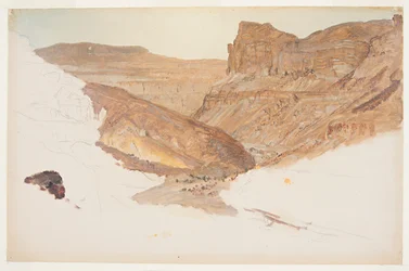 Mountain Stream, Jemenin laakso, Palestiina, 1868.