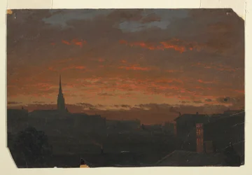 Auringonlasku Hudsonissa, New Yorkissa