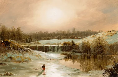 Talvinen maisema Hartfordissa, noin 1846-1847 (öljy kankaalle).
