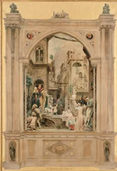 Valmistautuminen festalle, Firenze, 1851