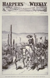 Apache Scouts johtaa armeijan partioa Geronimon (1829-1909) takaa-ajoon Harper