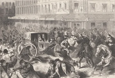 Vera Zasulich ampuu 24. tammikuuta 1878 Pietarin kuvernöörin kenraali Trepovia vuonna 1878.