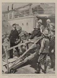 Haavoittuneen ja vangitun buurikenraalin maihinnousu Kapkaupungissa