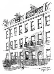 Dickensin talo, 48 Doughty Street, Lontoo, 1912.