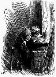Dickens mustuvassa varastossa, 1880-luku
