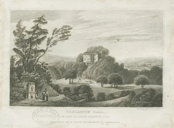 Barlaston Hall: kaiverrus ja [1800-luvun puoliväli] (painettu)