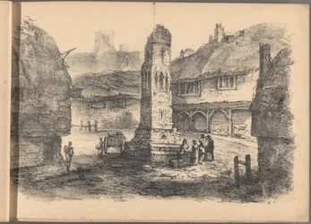 Yksi kuudenkymmenen mökkiluonnoksen sarjasta. Lontoo, 1825.