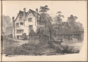 Yksi kuudenkymmenen mökkiluonnoksen sarjasta. Lontoo, 1825.