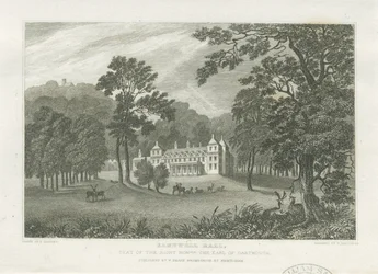 Sandwell Park - Hall: kaiverrus ja [1800-luvun puoliväli] (painettu)