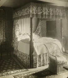 Kelmscott Manor: Bed Wm. Morris syntyi