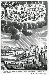 Cyrano de Bergeracin "Kuun maailman valtioiden ja imperiumien sarjakuvan historia", julkaistu 1687.