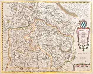Bavieren kartta (Saksa) (etsaus