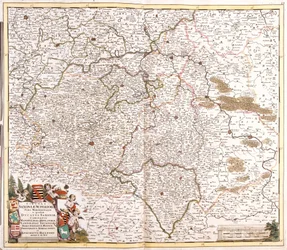 Saksin herttua (Saksa) kartta (etsaus