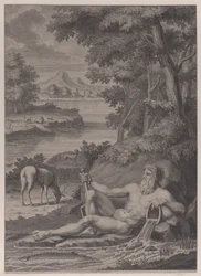 Joen jumala maisemassa, 1725.