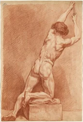 Mies alaston takaa nähtynä