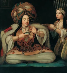 Kahvin nauttiminen, 1700-luvun alku.