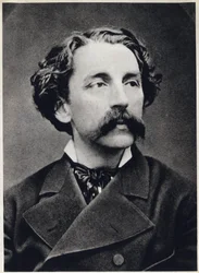 Muotokuva Etienne Mallarmesta Stephane Mallarmesta (1842-1898) noin 1873, ranskalainen runoilija. Valokuvaus