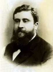 Jean Jauresin (1859-1914), ranskalaisen poliitikon muotokuva.