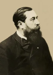 Muotokuva ranskalaisesta säveltäjästä Leo Delibesistä (1836-1891).