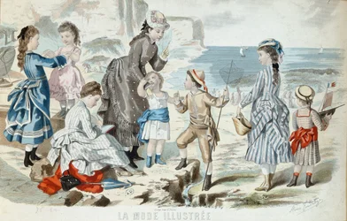 Ranta Normandiassa, 1875 (värikaiverrus)